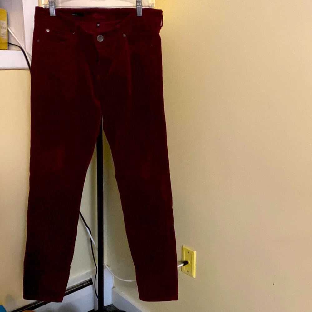 Kut from the Kloth Diana Skinny Crimson Corduroy Pants